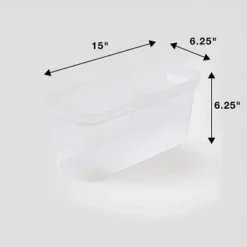 2pk Slim Open Storage Bins Clear - Brightroom™: Stackable Plastic Utility Tubs, 7.1 Volume, Nesting, Spot Clean 7 2pk Slim Open Storage Bins Clear - Brightroom™: Stackable Plastic Utility Tubs, 7.1 Volume, Nesting, Spot Clean -Brightroom Sales GUEST 009171ca f91f 4418 9454 229462699c15