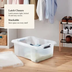 Medium Frosted Latching Storage Box - Brightroom™: Stackable Polypropylene Tote With Lid, 48L Capacity 7 Medium Frosted Latching Storage Box - Brightroom™: Stackable Polypropylene Tote With Lid, 48L Capacity -Brightroom Sales GUEST 047ac601 171c 446f 97bf 888ae2d54712