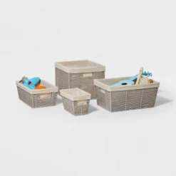 10.25" X 6" X 6" Small Woven Twisted Paper Rope Tapered Basket Gray - Brightroom™ 7 10.25" X 6" X 6" Small Woven Twisted Paper Rope Tapered Basket Gray - Brightroom™ -Brightroom Sales GUEST 054d99f6 5bc4 4b73 87f9 e39da675c247 3