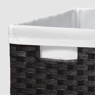 16" X 9" X 6" Lined Woven Media Bin Black - Brightroom™ 2 16" X 9" X 6" Lined Woven Media Bin Black - Brightroom™ - Image 2