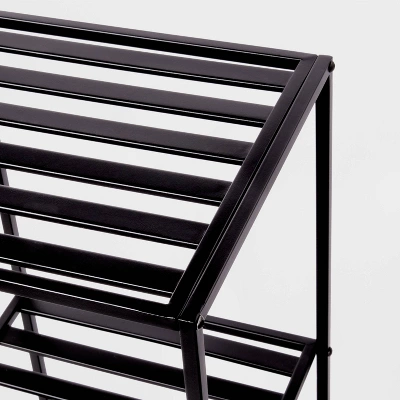 Tall Bath Storage Tower Black Metal - Brightroom™ 2 Tall Bath Storage Tower Black Metal - Brightroom™ - Image 2