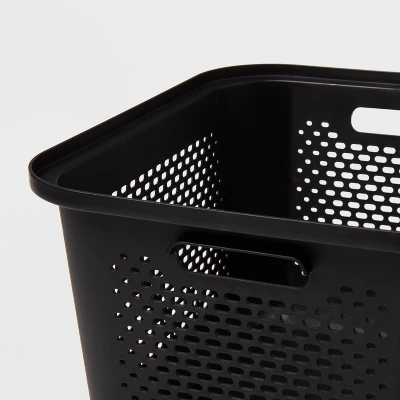 Medium Decorative Plastic Bin With Cutout Handles - Brightroom™ 2 Medium Decorative Plastic Bin With Cutout Handles - Brightroom™ - Image 2