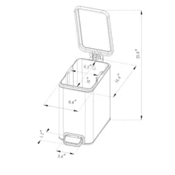 10L Stainless Slim Step Trash Can - Brightroom™ 7 10L Stainless Slim Step Trash Can - Brightroom™ -Brightroom Sales GUEST 10927746 ac0a 4425 b0b7 84003a4c5262