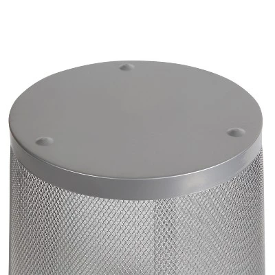 Mesh Waste Basket Silver - Brightroom™: Steel Wire Mesh, Office Trash Can, Nonslip Base, Fingerprint-Resistant 4 Mesh Waste Basket Silver - Brightroom™: Steel Wire Mesh, Office Trash Can, Nonslip Base, Fingerprint-Resistant - Image 4