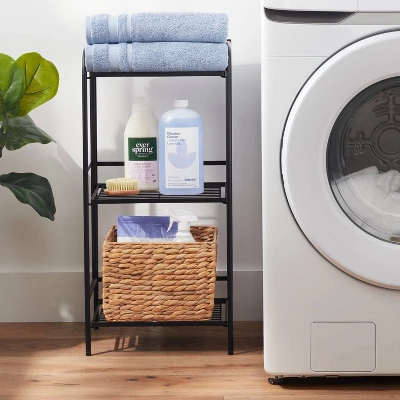 Folding 3 Shelves Black - Brightroom™ -Brightroom Sales GUEST 1423c94b 7761 40fe a5d0 67ee109b7c58