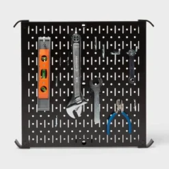 16" Square Metal Pegboard - Brightroom™: Wall & Garage Storage Organizer, Carbon Steel, Black, 100 Lb Capacity -Brightroom Sales GUEST 18317b39 7a8a 4c50 8218 5ba6f930281c