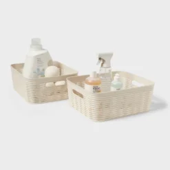 2pk Wave Medium Decorative Basket Cream - Brightroom™ 5 2pk Wave Medium Decorative Basket Cream - Brightroom™ -Brightroom Sales GUEST 18abc29c cd2a 4b08 abdf 83a9eadf43a1