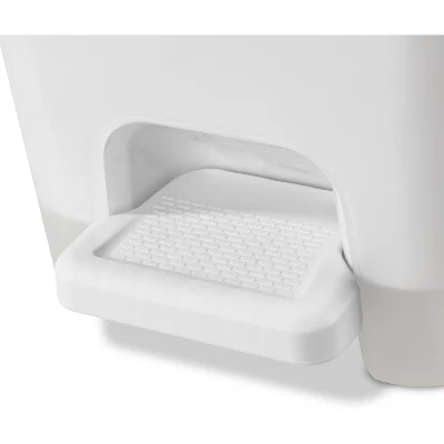 2.7gal Step Trash Can Clear - Brightroom™: Small Pedal-Operated Lid, Bathroom Garbage, Indoor Rectangle, Textured Plastic 2 2.7gal Step Trash Can Clear - Brightroom™: Small Pedal-Operated Lid, Bathroom Garbage, Indoor Rectangle, Textured Plastic - Image 2