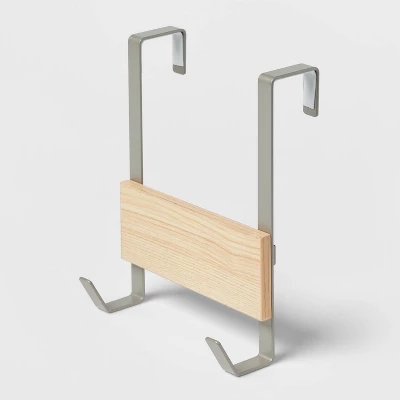 Small Over The Door Hook With Wood 2 Hooks - Brightroom™ 2 Small Over The Door Hook With Wood 2 Hooks - Brightroom™ - Image 2
