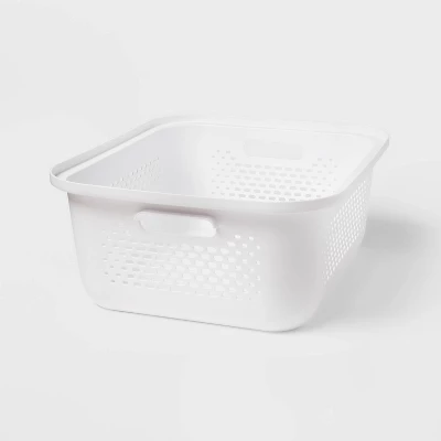 Small Decorative Plastic Bin With Cutout Handles - Brightroom™ 4 Small Decorative Plastic Bin With Cutout Handles - Brightroom™ - Image 4