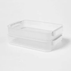 Click In Place 6.7qt Clear Shallow Plastic Storage Bin With White Latch For Home And Office Organization - Brightroom™ -Brightroom Sales GUEST 26e19bcd f9a2 4375 87c1 9d243f92c9d4