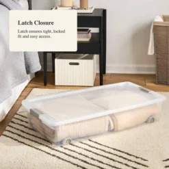 60qt Latching Clear Storage Box With Gray Latches - Brightroom™ -Brightroom Sales GUEST 2bdde76e 1d27 44a4 8644 e41131f5fbd1