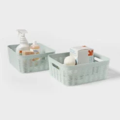 2pk Wave Medium Decorative Basket Mint Green - Brightroom™ 5 2pk Wave Medium Decorative Basket Mint Green - Brightroom™ -Brightroom Sales GUEST 2e56a169 a339 4bae 9f0b 0a12fcf63ee8