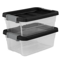 16qt Heavy Duty Latching Clear Storage Box - Brightroom™: Portable Plastic Bin, Universal Storage, Black, Lidded 12 16qt Heavy Duty Latching Clear Storage Box - Brightroom™: Portable Plastic Bin, Universal Storage, Black, Lidded -Brightroom Sales GUEST 30d96dcc cb68 439b 9bd8 2c3b4545597d