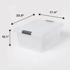Medium Frosted Latching Storage Box - Brightroom™: Stackable Polypropylene Tote With Lid, 48L Capacity 9 Medium Frosted Latching Storage Box - Brightroom™: Stackable Polypropylene Tote With Lid, 48L Capacity -Brightroom Sales GUEST 31645692 b442 466a 830f 80177189691a