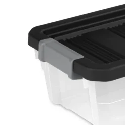16qt Heavy Duty Latching Clear Storage Box - Brightroom™: Portable Plastic Bin, Universal Storage, Black, Lidded 11 16qt Heavy Duty Latching Clear Storage Box - Brightroom™: Portable Plastic Bin, Universal Storage, Black, Lidded -Brightroom Sales GUEST 34a02fae a48a 473f aef7 b9619635f088