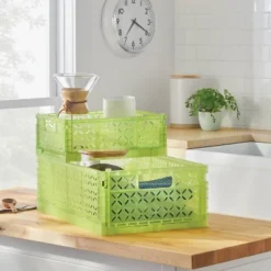Foldable Crate Large Green - Brightroom™