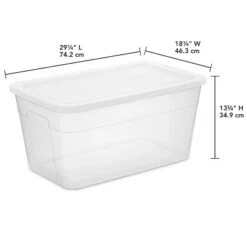 90qt Clear Storage Box White - Brightroom™