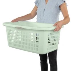 2bu Laundry Basket Green - Brightroom™: Portable Plastic Clothes Organizer With Built-In Handles, 70.4L Capacity 7 2bu Laundry Basket Green - Brightroom™: Portable Plastic Clothes Organizer With Built-In Handles, 70.4L Capacity -Brightroom Sales GUEST 419217f6 77d4 416a 95d3 5847774d5d91