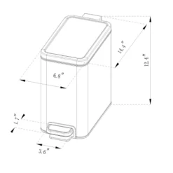 10L Stainless Slim Step Trash Can - Brightroom™ 6 10L Stainless Slim Step Trash Can - Brightroom™ -Brightroom Sales GUEST 50896fbc 9035 4700 ae29 76a3b0122bac