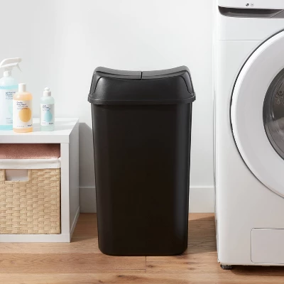 13.3gal Pivot Lid Waste Can Black - Brightroom™: Kitchen Trash Can, Swing Lid, 13 Gallon Capacity, Indoor Use 1 13.3gal Pivot Lid Waste Can Black - Brightroom™: Kitchen Trash Can, Swing Lid, 13 Gallon Capacity, Indoor Use