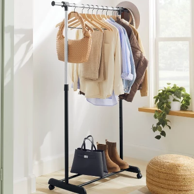 Adjustable Single Rod Garment Rack - Brightroom™ 1 Adjustable Single Rod Garment Rack - Brightroom™