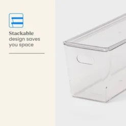 5L Stacking Clear Bin With Lid - Brightroom™: PET, Stackable, Universal Storage, Handles, 13.77" X 5.11" 6 5L Stacking Clear Bin With Lid - Brightroom™: PET, Stackable, Universal Storage, Handles, 13.77" X 5.11" -Brightroom Sales GUEST 6b138a9a 9e6e 4f33 828f 0aa24471f452