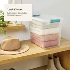 27qt Deep Storage Bin Clear With Latches - Brightroom™ -Brightroom Sales GUEST 73a48fb7 940c 4bc0 98d8 2da64ce7cc15