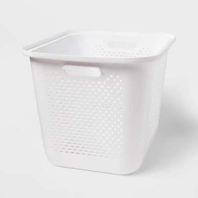 Large Decorative Plastic Bin With Cutout Handles - Brightroom™ 4 Large Decorative Plastic Bin With Cutout Handles - Brightroom™ - Image 4