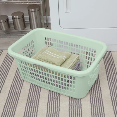 2bu Laundry Basket Green - Brightroom™: Portable Plastic Clothes Organizer With Built-In Handles, 70.4L Capacity 1 2bu Laundry Basket Green - Brightroom™: Portable Plastic Clothes Organizer With Built-In Handles, 70.4L Capacity