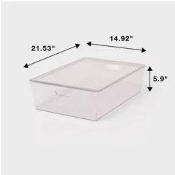 26L Stacking Clear Bin With Lid - Brightroom™: Plastic, Stackable, Universal Storage, 21.53" X 14.92" X 5.9" 7 26L Stacking Clear Bin With Lid - Brightroom™: Plastic, Stackable, Universal Storage, 21.53" X 14.92" X 5.9" -Brightroom Sales GUEST 85cf5793 f88f 4998 b98c f4704bdf204a