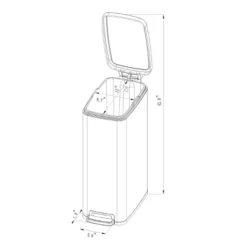 45L Slim Step Trash Can - Brightroom™ -Brightroom Sales GUEST 869a5ad1 0687 49c5 986b a36d11f424d8