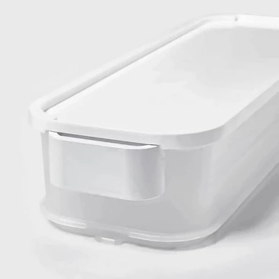 Click In Place Slim Lid For Plastic Storage Bins For Home And Office Organization White - Brightroom™ 3 Click In Place Slim Lid For Plastic Storage Bins For Home And Office Organization White - Brightroom™ - Image 3