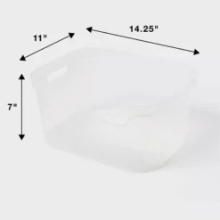 Large Open Front Storage Bin Clear - Brightroom™: Plastic, Portable, Nesting, Universal Storage, 14.5 Volume Capacity 5 Large Open Front Storage Bin Clear - Brightroom™: Plastic, Portable, Nesting, Universal Storage, 14.5 Volume Capacity -Brightroom Sales GUEST 8ad6cc5a b0b4 43b6 a98f fd315674ced2