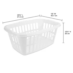 1.5bu Laundry Basket White - Brightroom™: Large Portable Clothes Hamper With Built-In Handles, 52.8L Capacity 11 1.5bu Laundry Basket White - Brightroom™: Large Portable Clothes Hamper With Built-In Handles, 52.8L Capacity -Brightroom Sales GUEST 9032ea0a b7c1 4510 bfba 7ada4e7f96fc