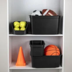 26.2qt Heavy Duty Storage Bin - Brightroom™: Black Plastic, Stackable & Portable, Universal Storage Solution 10 26.2qt Heavy Duty Storage Bin - Brightroom™: Black Plastic, Stackable & Portable, Universal Storage Solution -Brightroom Sales GUEST 90c68d42 d8ac 4549 9130 753707e120e0