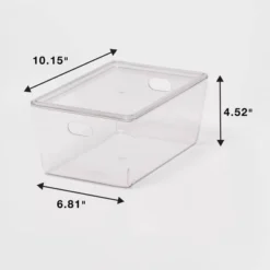 4L Stacking Clear Bin With Lid - Brightroom™: PET, Lidded, Stackable, Universal Storage, 10.15"x6.81"x4.52" 7 4L Stacking Clear Bin With Lid - Brightroom™: PET, Lidded, Stackable, Universal Storage, 10.15"x6.81"x4.52" -Brightroom Sales GUEST 97abf7a3 80b7 45fd b0af 06eed6edf00a
