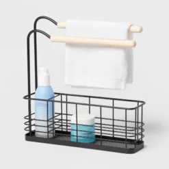 Wire Bath Caddy With Wood Hangbars Black - Brightroom™ 3 Wire Bath Caddy With Wood Hangbars Black - Brightroom™ -Brightroom Sales GUEST 99c5550e c5d3 4da3 96d8 28f0ba822966