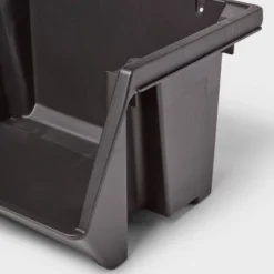Large Open Front Stackable Storage Bin - Brightroom™: Black Polypropylene Utility, 10.75 Volume, 20.3" Width -Brightroom Sales GUEST 9d2fe73d 12ed 4198 88f0 1360e7a88fb4