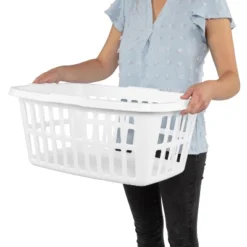 1.5bu Laundry Basket White - Brightroom™: Large Portable Clothes Hamper With Built-In Handles, 52.8L Capacity 9 1.5bu Laundry Basket White - Brightroom™: Large Portable Clothes Hamper With Built-In Handles, 52.8L Capacity -Brightroom Sales GUEST a136fa33 76d1 4694 882d 0ec835b45a70