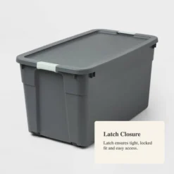 45gal Latching Storage Tote - Brightroom™: Portable Plastic Container With Lid, Universal Storage, Gray, 45 Gallon Capacity 6 45gal Latching Storage Tote - Brightroom™: Portable Plastic Container With Lid, Universal Storage, Gray, 45 Gallon Capacity -Brightroom Sales GUEST a42903f1 b0e7 4adf 995d 5bb50a587821