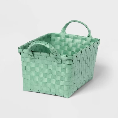 Woven Plastic Basket Small - Brightroom™ 4 Woven Plastic Basket Small - Brightroom™ - Image 4