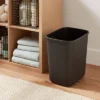 7gal Wastebasket Black - Brightroom™: Compact 7.7 Gallon Indoor Trash Can, Rectangle, Polypropylene, Open Top, Dorm Use