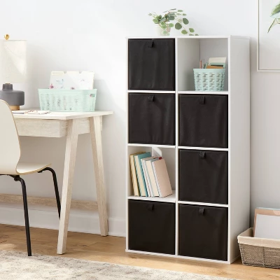 11" Fabric Bin 6pk - Black - Brightroom™ 1 11" Fabric Bin 6pk - Black - Brightroom™