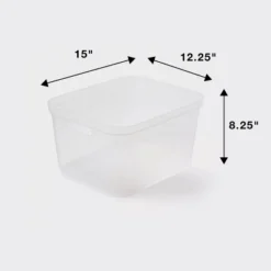 Large Open Storage Bin Clear - Brightroom™: Plastic, Portable, Nesting, Universal Storage, 20.4 Volume, 15x12.25x8.25 5 Large Open Storage Bin Clear - Brightroom™: Plastic, Portable, Nesting, Universal Storage, 20.4 Volume, 15x12.25x8.25 -Brightroom Sales GUEST ae6a255b 79f2 41bd a01d f31e54347a04