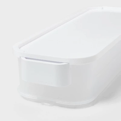 Click In Place Slim Lid For Plastic Storage Bins For Home And Office Organization White - Brightroom™ 2 Click In Place Slim Lid For Plastic Storage Bins For Home And Office Organization White - Brightroom™ - Image 2