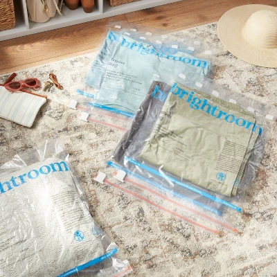 Large 5pc Compression Travel Bags Clear - Brightroom™: Space Saver For Clothing & Bedding 1 Large 5pc Compression Travel Bags Clear - Brightroom™: Space Saver For Clothing & Bedding