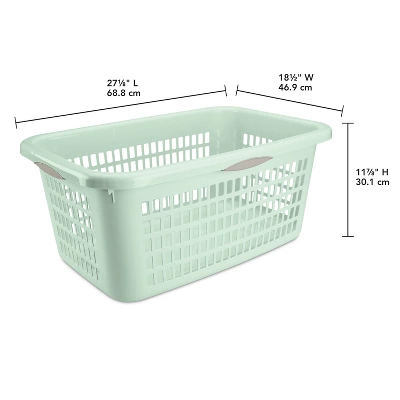 2bu Laundry Basket Green - Brightroom™: Portable Plastic Clothes Organizer With Built-In Handles, 70.4L Capacity 5 2bu Laundry Basket Green - Brightroom™: Portable Plastic Clothes Organizer With Built-In Handles, 70.4L Capacity - Image 5
