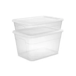 56qt Clear Non-Latching Storage Box With White Lid - Brightroom™ -Brightroom Sales GUEST bff63022 0c9d 4d1c 9c83 ce8a855a2ccb