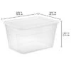 56qt Clear Non-Latching Storage Box With White Lid - Brightroom™